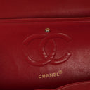 Chanel Vintage Classic Medium Double Flap Bag in Quilted Red Lambskin with 24-karat Gold-Plated Hardware