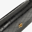 Chanel Top Handle Black Patent Leather Bag