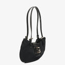 Fendi Vintage Neoprene Black Half-Moon Hobo Bag