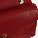 Chanel Vintage Classic Medium Double Flap Bag in Quilted Red Lambskin with 24-karat Gold-Plated Hardware