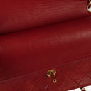 Chanel Vintage Classic Medium Double Flap Bag in Quilted Red Lambskin with 24-karat Gold-Plated Hardware