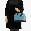 Louis Vuitton Alma PM Blue Denim EPI Leather Handbag