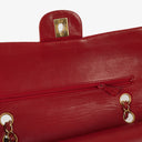 Chanel Vintage Classic Medium Double Flap Bag in Quilted Red Lambskin with 24-karat Gold-Plated Hardware