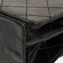Chanel Top Handle Black Patent Leather Bag