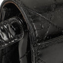 Chanel Top Handle Black Patent Leather Bag