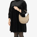 Gucci Beige/Brown Monogram GG Canvas Biba Shoulder Hobo Bag