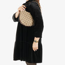 Gucci Beige/Brown Monogram GG Canvas Biba Shoulder Hobo Bag