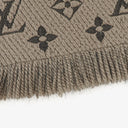 Louis Vuitton Logomania Wool Silk Scarf Grey