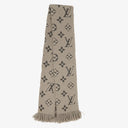 Louis Vuitton Logomania Wool Silk Scarf Grey