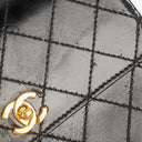 Chanel Top Handle Black Patent Leather Bag