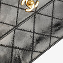 Chanel Top Handle Black Patent Leather Bag