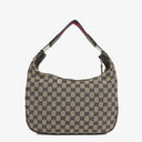 Gucci Charmy Navy GG Canvas Sherry Line Hobo Bag