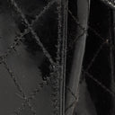 Chanel Top Handle Black Patent Leather Bag