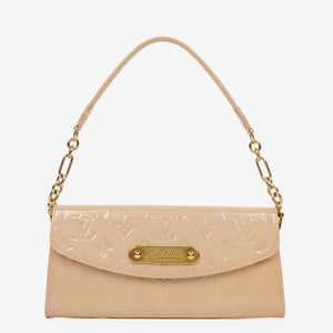 Louis Vuitton Beige Cream Monogram Vernis Sunset Boulevard Bag