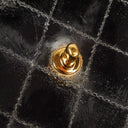 Chanel Top Handle Black Patent Leather Bag