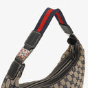 Gucci Charmy Navy GG Canvas Sherry Line Hobo Bag