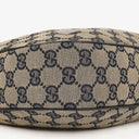 Gucci Charmy Navy GG Canvas Sherry Line Hobo Bag