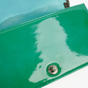 Chanel Old Medium Boy Flap-väska Grönt Lackläder Ruthenium Detaljer