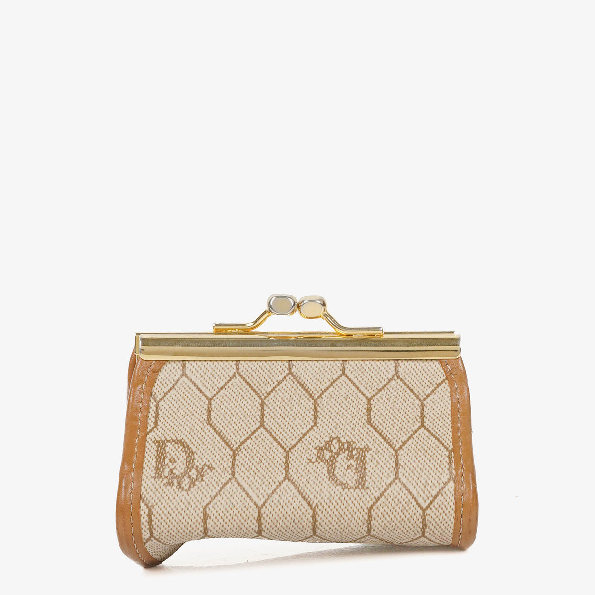 Christian Dior Honeycomb Canvas Coin Case