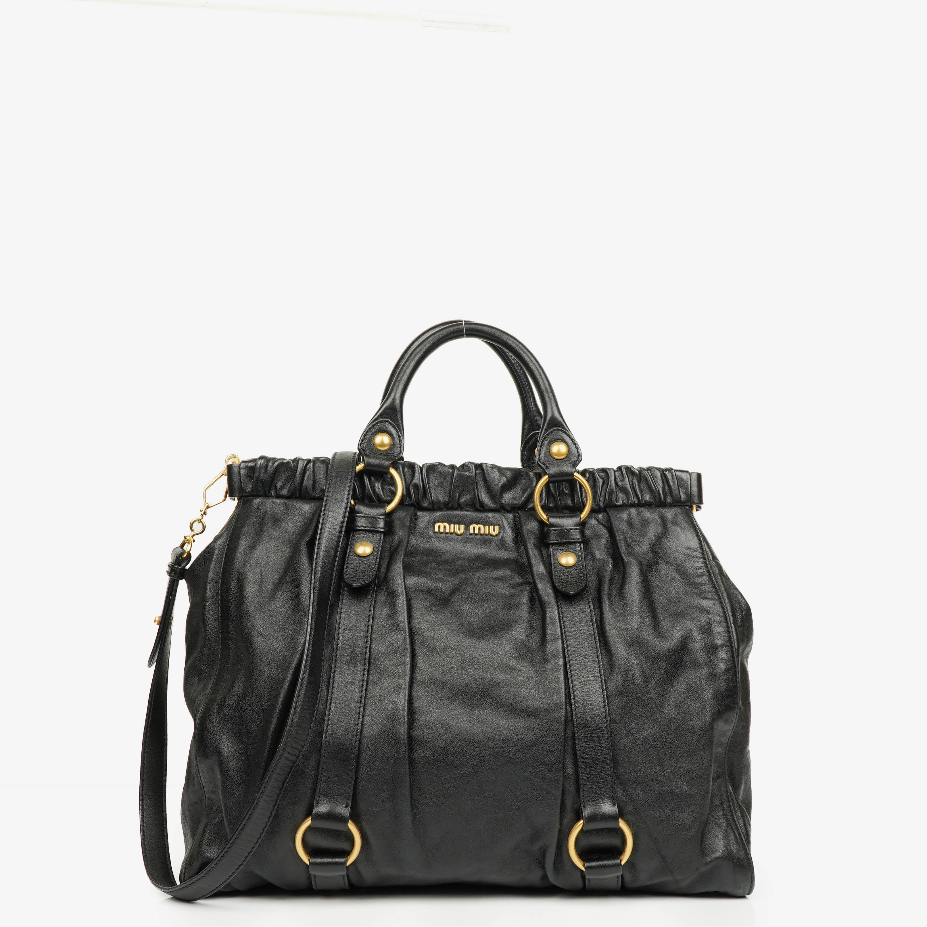 Sac satchel Miu Miu Vitello noir