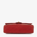 Chanel Vintage Classic Medium Double Flap Bag in Quilted Red Lambskin with 24-karat Gold-Plated Hardware