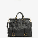 Sac satchel Miu Miu Vitello noir