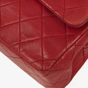 Chanel Vintage Classic Medium Double Flap Bag in Quilted Red Lambskin with 24-karat Gold-Plated Hardware