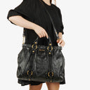 Sac satchel Miu Miu Vitello noir
