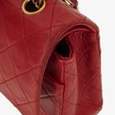 Chanel Vintage Classic Medium Double Flap Bag in Quilted Red Lambskin with 24-karat Gold-Plated Hardware