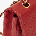 Chanel Vintage Classic Medium Double Flap Bag in Quilted Red Lambskin with 24-karat Gold-Plated Hardware