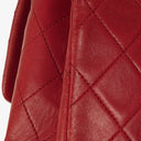 Chanel Vintage Classic Medium Double Flap Bag in Quilted Red Lambskin with 24-karat Gold-Plated Hardware