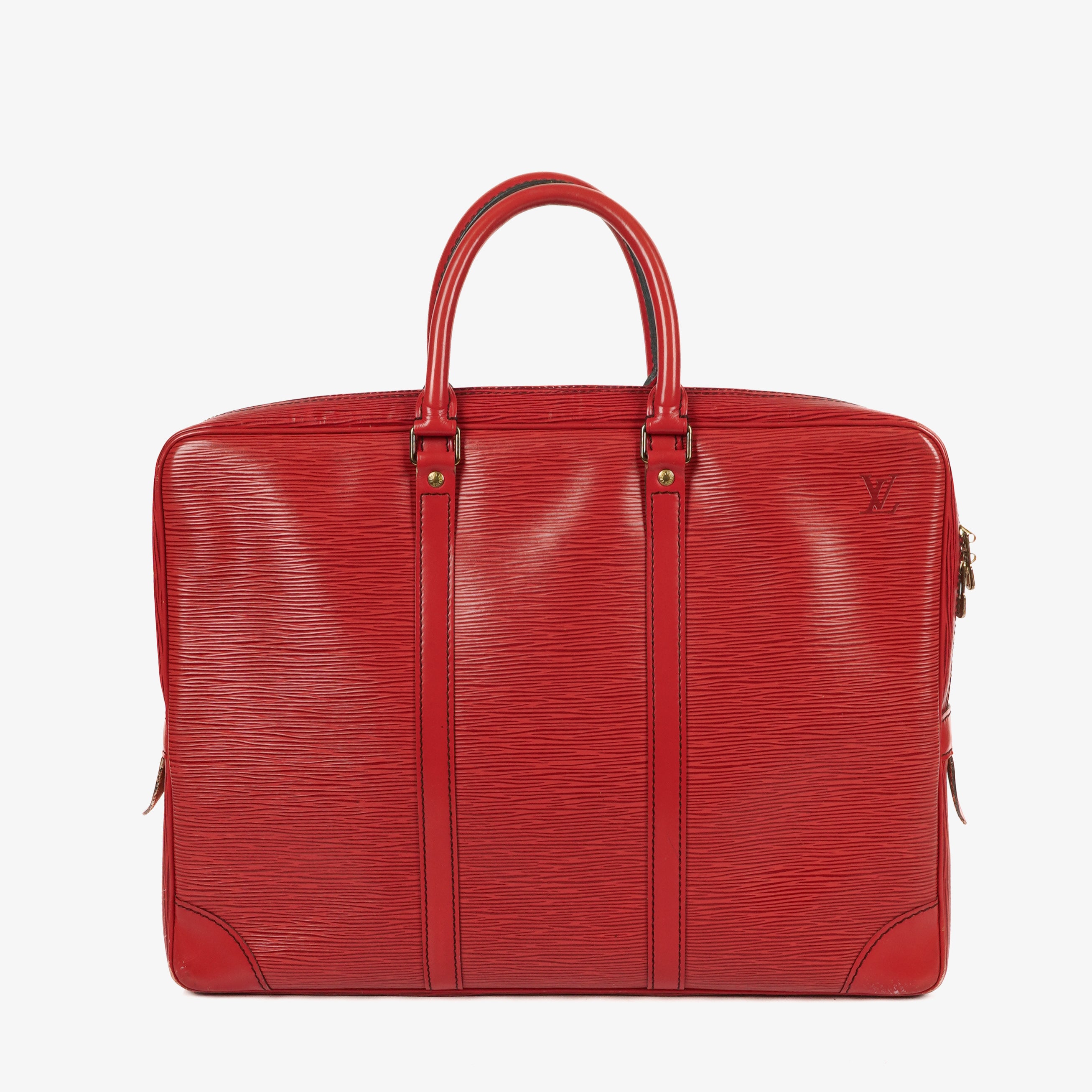 岩*ん様 Louis Vuitton エピレザー ケース レッド Louis Vuitton Porte-Documents Voyage Red EPI Leather Briefcase