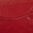 Chanel Vintage Classic Medium Double Flap Bag in Quilted Red Lambskin with 24-karat Gold-Plated Hardware
