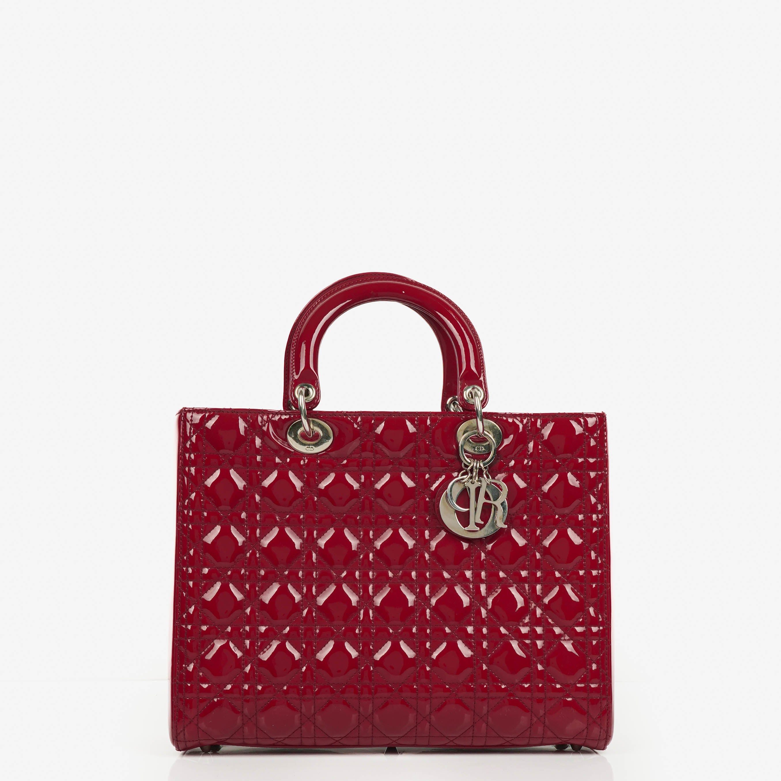 Dior Lady Dior Vintage Lack-Kalbsleder Handtasche