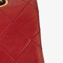 Chanel Vintage Classic Medium Double Flap Bag in Quilted Red Lambskin with 24-karat Gold-Plated Hardware