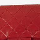 Chanel Vintage Classic Medium Double Flap Bag in Quilted Red Lambskin with 24-karat Gold-Plated Hardware