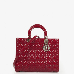 Dior Lady Dior Vintage Patent Calfskin Handbag