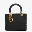 Christian Dior Lady Dior Black Nylon Cannage Bag