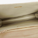 Chanel Beige Quilted Leather Vintage Full Flap Wallet On Chain WOC With Gold-Tone Hardware