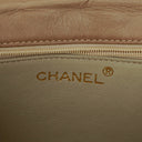 Chanel Beige Quilted Leather Vintage Full Flap Wallet On Chain WOC With Gold-Tone Hardware