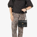 Chanel Top Handle Black Patent Leather Bag