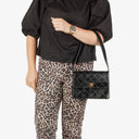 Chanel Top Handle Black Patent Leather Bag