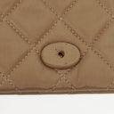 Chanel Beige Quilted Leather Vintage Full Flap Wallet On Chain WOC With Gold-Tone Hardware