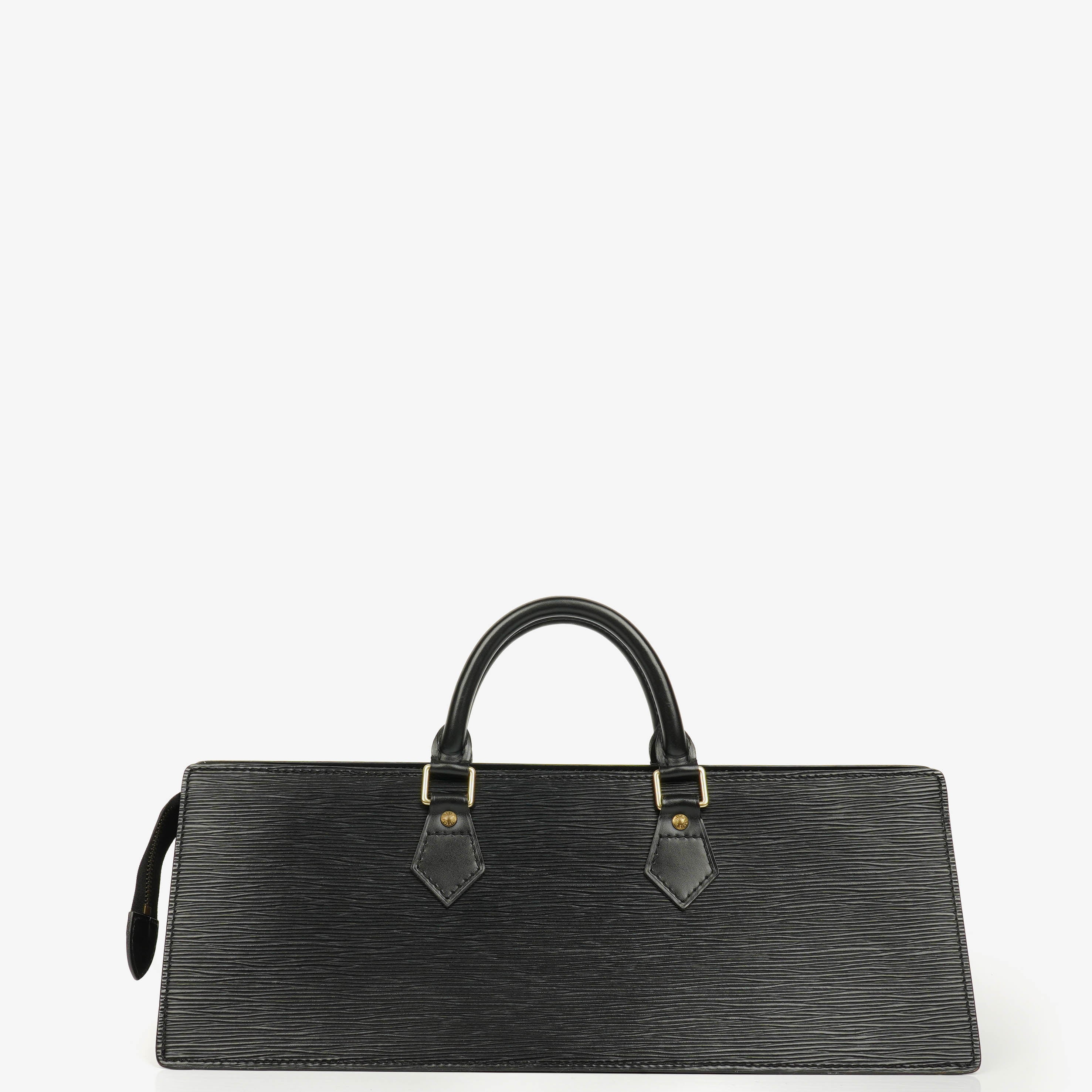Sac Louis Vuitton Sac Triangle en cuir EPI noir