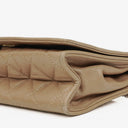 Chanel Beige Quilted Leather Vintage Full Flap Wallet On Chain WOC With Gold-Tone Hardware