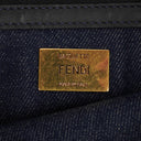 Fendi Denim Blue Red Large Baguette Shoulder Bag