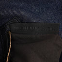 Fendi Denim Blue Red Large Baguette Shoulder Bag