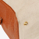 Hermes Victoria I 43 Toile Clemence Leather Travel Bag