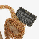 Chanel Beige Quilted Leather Vintage Full Flap Wallet On Chain WOC With Gold-Tone Hardware