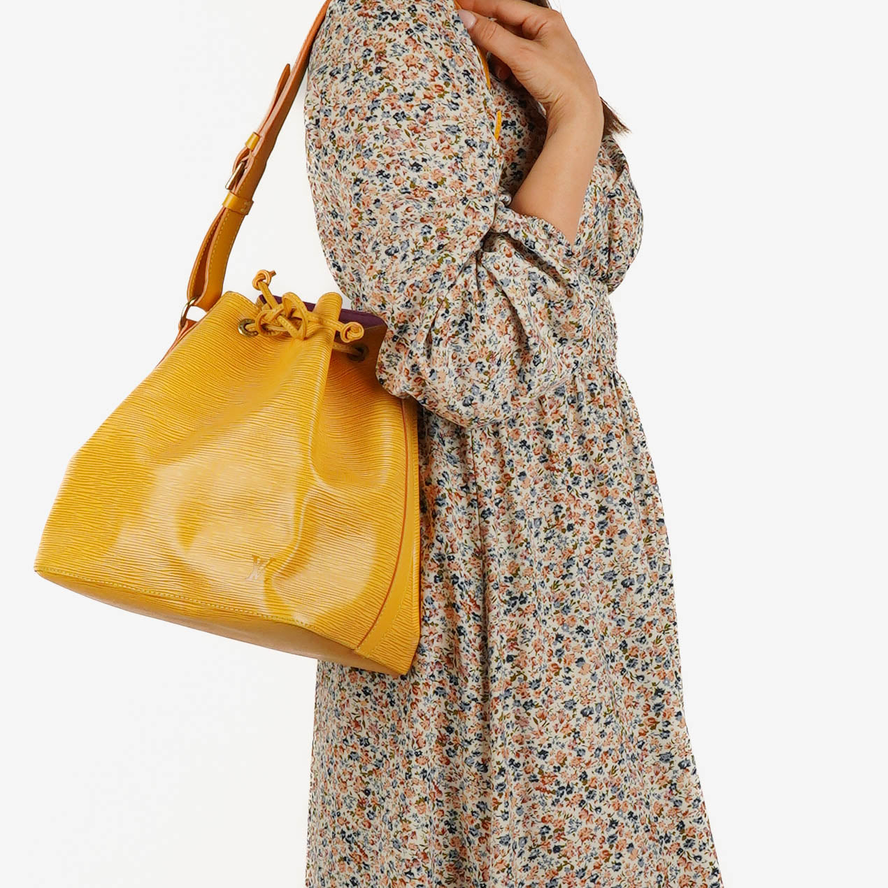 Louis Vuitton Petit Noe Yellow EPI Leather Shoulder Bag